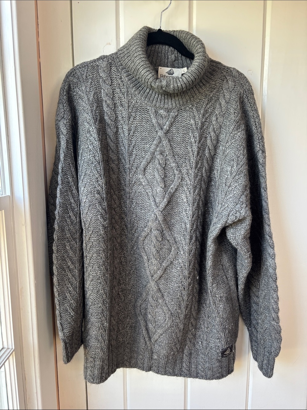 Fisherman out of Ireland Cable-Knit Turtleneck Sweater alpaca/wool